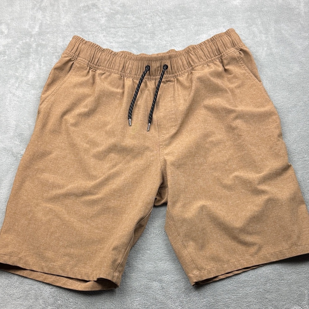DepartWest Men's Athletic Drawstring Tan Shorts